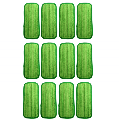 Solid Spare Clean Castle 12" Reusable Premium Microfiber Mop Pads - 12 PACK