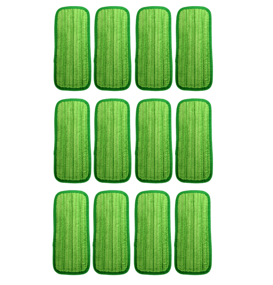 Solid Spare Clean Castle 12" Reusable Premium Microfiber Mop Pads - 12 PACK