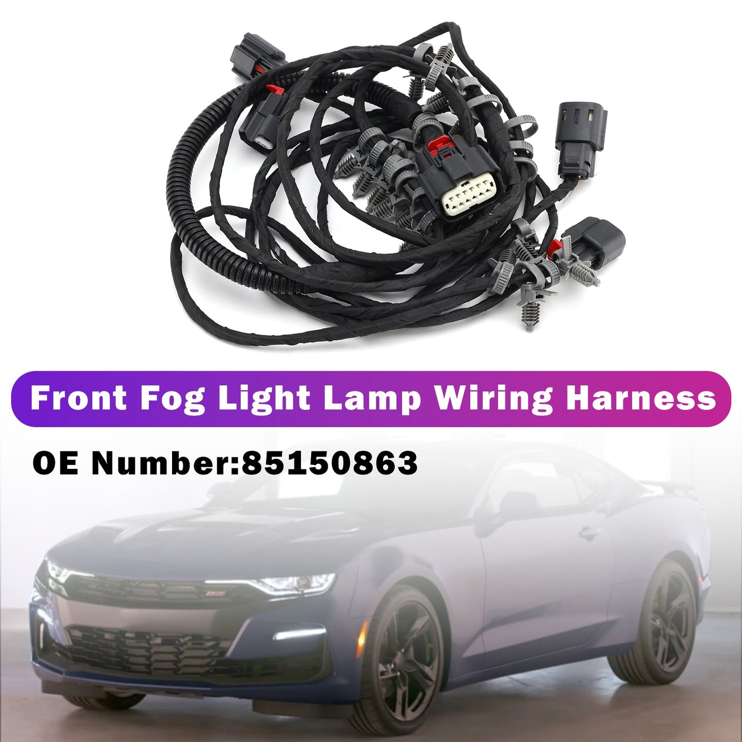 Front Fog Light Lamp Wiring Harness 85150863 For Chevy Camaro 2019-2020