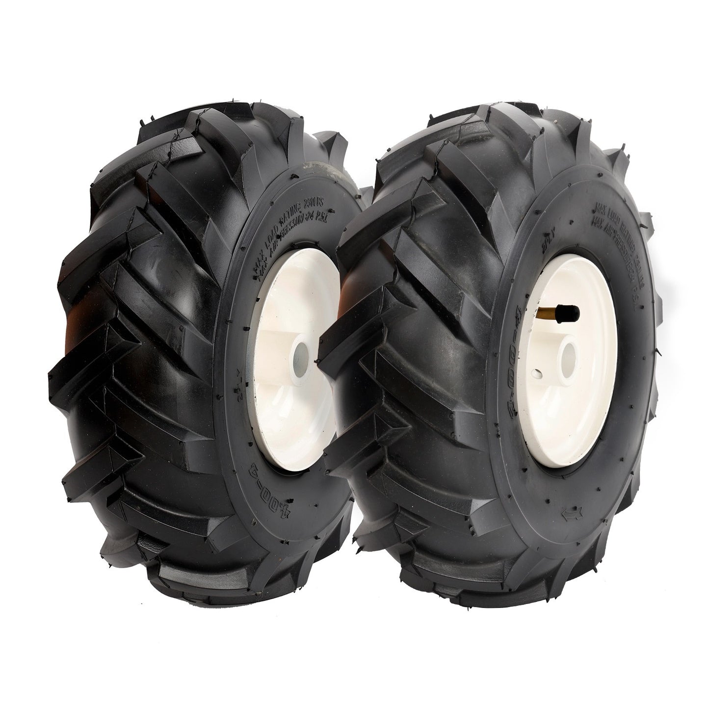2x 11x4.00-4" Tiller Tire ＆ Wheel For 3-1/8" 3/4" Axle Size Craftsman Troy-Bilt