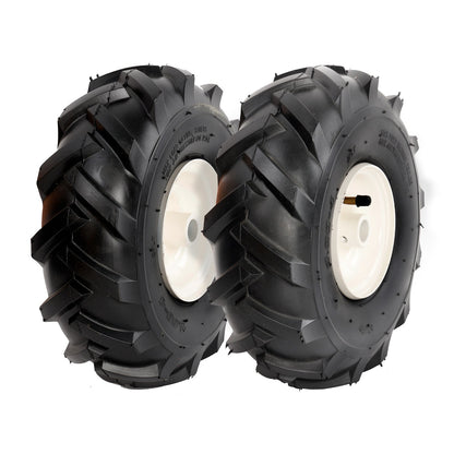 2x 11x4.00-4" Tiller Tire ＆ Wheel For 3-1/8" 3/4" Axle Size Craftsman Troy-Bilt