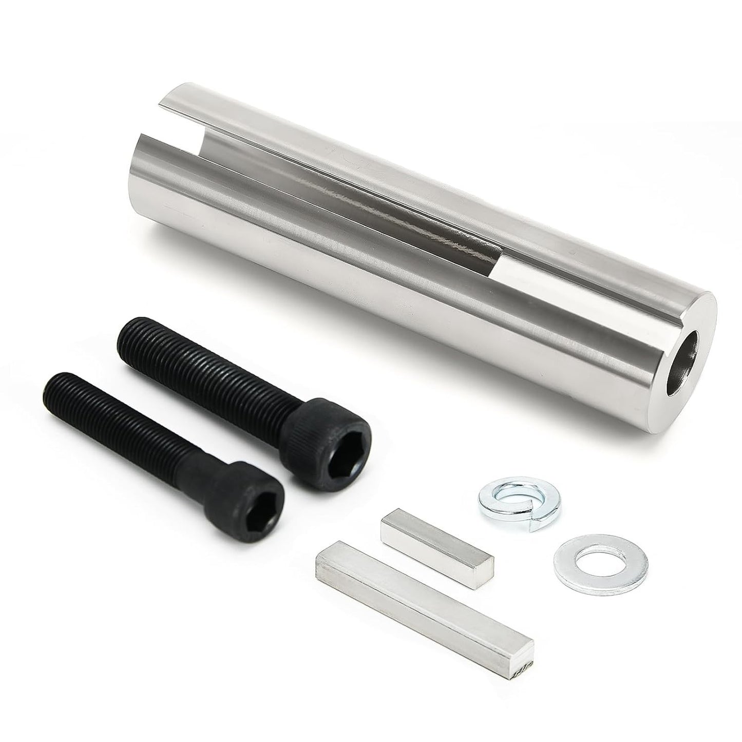Extended 1 to 1 1/ 8 inch 1/4" Key Gas Engine Pulley Crank Shaft Sleeve Adapter