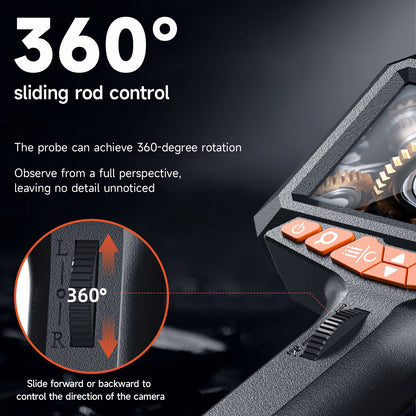 5" LED 2-Way 360°Endoscope W/Light Industrial Articulating Borescope Camera