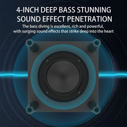 2.1 Subwoofer RGB Detachable TWS Wireless Karaoke Home Theater Bluetooth Speaker