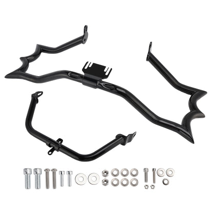 Engine Guard Crash Bar&Fairing Bracket Kit Black For Touring Road King Street