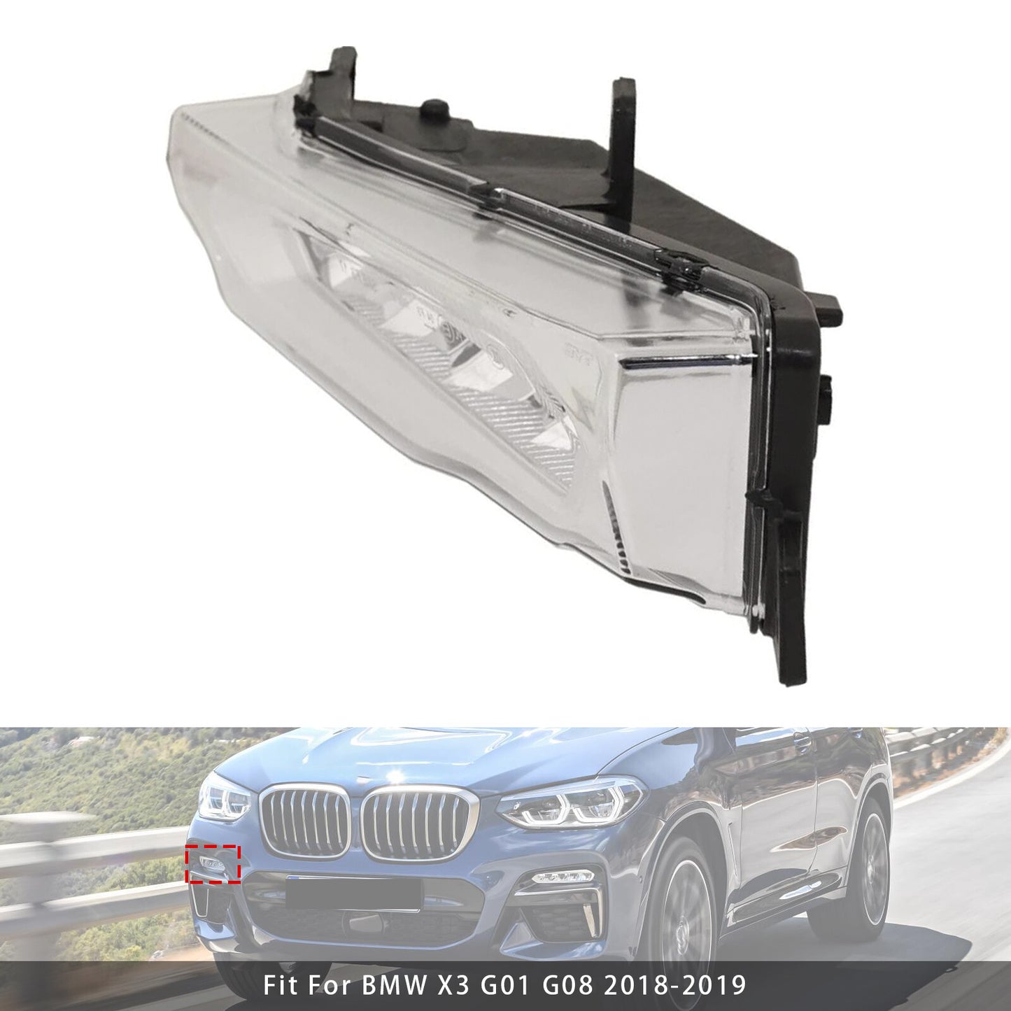 1 Pcs LED Front Right Fog Light For BMW X3 G01 G08 X4 G02 2018-2019 63177412528