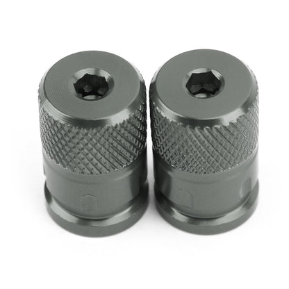 2pcs CNC Anti-Thief Tire Valve Stem Caps For Car Truck Bike Motorcycle