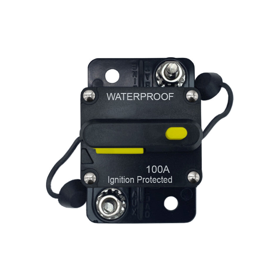 100A Circuit Breaker w Reset Waterproof for Auto Trailer Truck RV Marine Audio