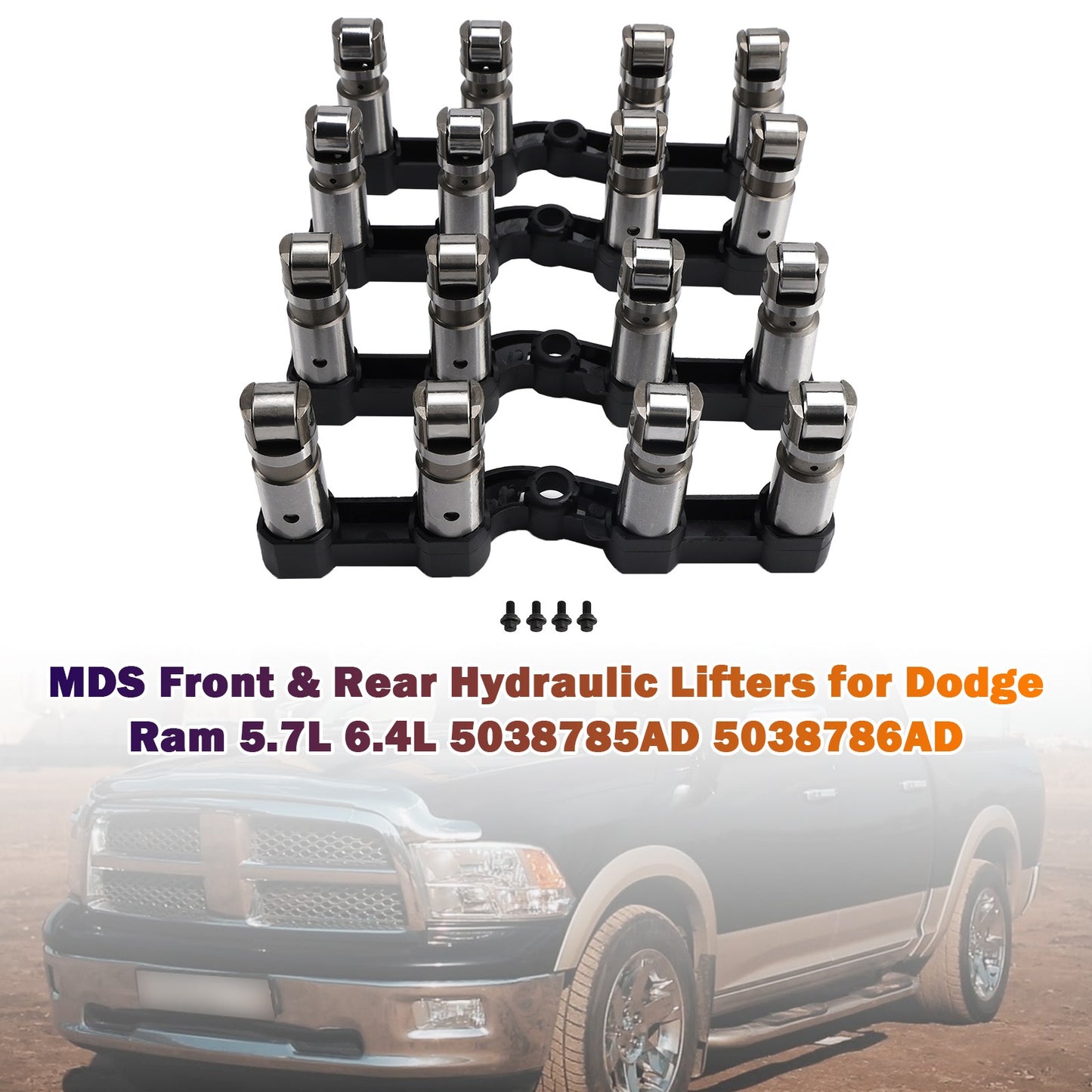 MDS Front & Rear Hydraulic Lifters for Dodge Ram 5.7L 6.4L 5038785AD 5038786AD