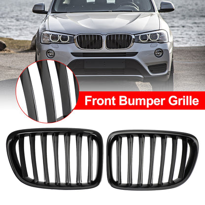 Gloss Black Front Hood Kidney Grill Grille Fit BMW X1 E84 2009-2014 SUV