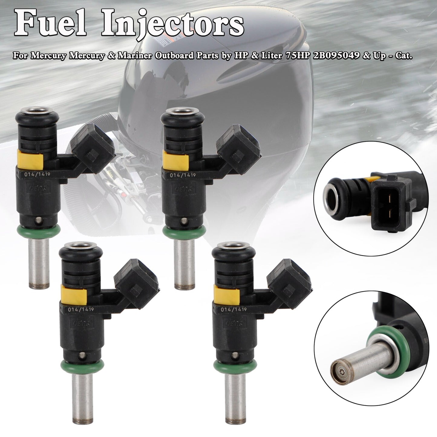 4PCS Fuel Injector For Mercury Outboard Motor 150HP 4-Stroke