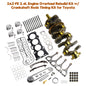 2AZ-FE 2.4L Engine Overhaul Rebuild Kit w/ Crankshaft Rods Timing Kit for Toyota