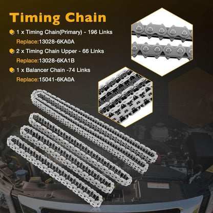Timing Chain Kit For 2017-2024 Nissan Pathfinder Infiniti QX60 3.5L V6 VQ35DD