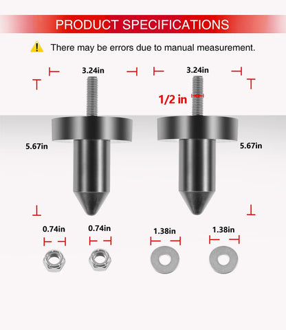 For Kenworth T2000 T600A T800 W900 2003-2010 924-5410 Pair Hood Pin Bushings Kit
