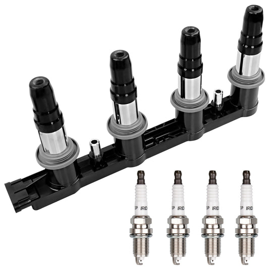 Solid Spare 4x 1.8L Ignition Coils & Spark Plugs Pack For 09-18 Chevy Cruze Sonic Aveo5 1.8L