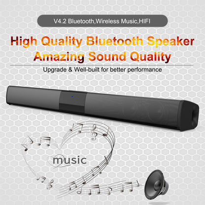 BT Surround Sound Bar 4 Speaker System Wireless Subwoofer TV Home Theater&Remote