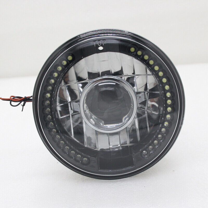 2Pcs 7" inch Round LED Headlights White Halo For Mazda Miata MX-5 MX5 1990-1997