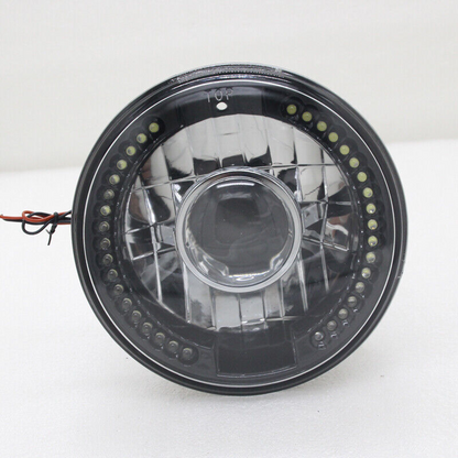 2Pcs 7" inch Round LED Headlights White Halo For Mazda Miata MX-5 MX5 1990-1997