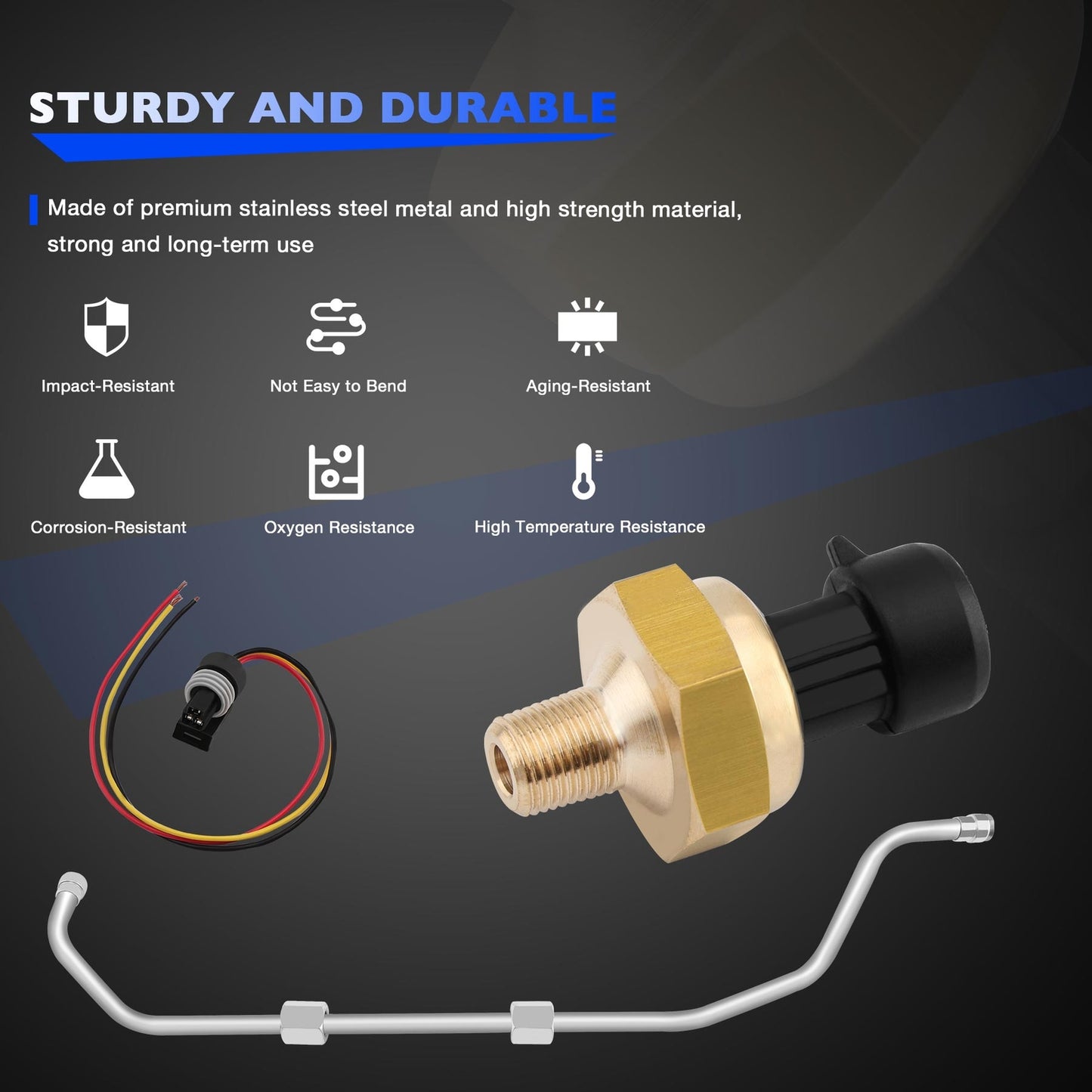 Exhaust Back Pressure EBP Tube Sensor for 1994-1997 Ford 7.3L Powerstroke Diesel