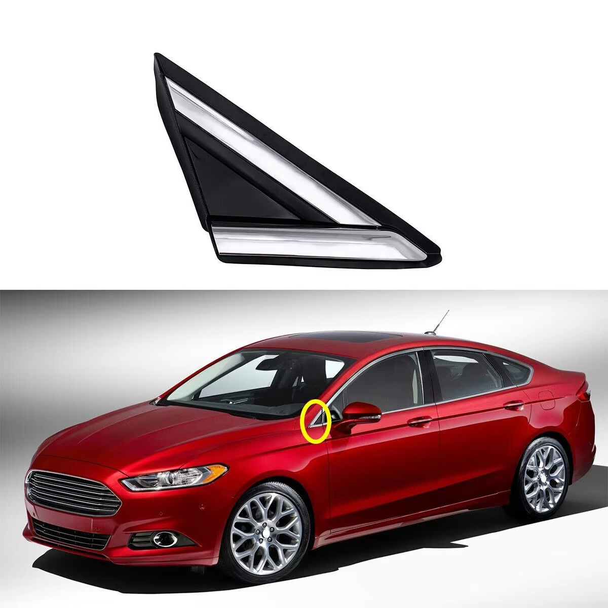 Left & Right Mirror Corner Window Fender Molding Trim For Ford Fusion 2013-2018