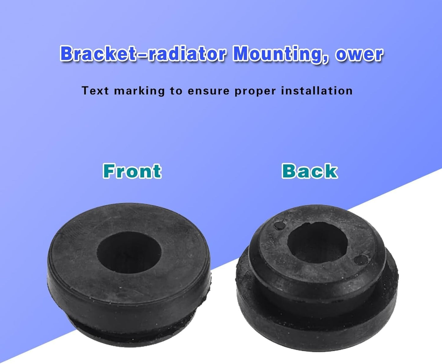 4Pcs Lower & Upper Radiator Rubber Mount Bushing Grommets for Honda Accord Civic