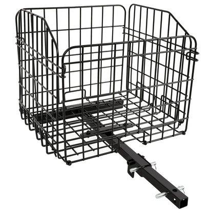 Solid Spare Folding Rear Basket Accessory For Most Mobility Scooters Sturdy Steel Black