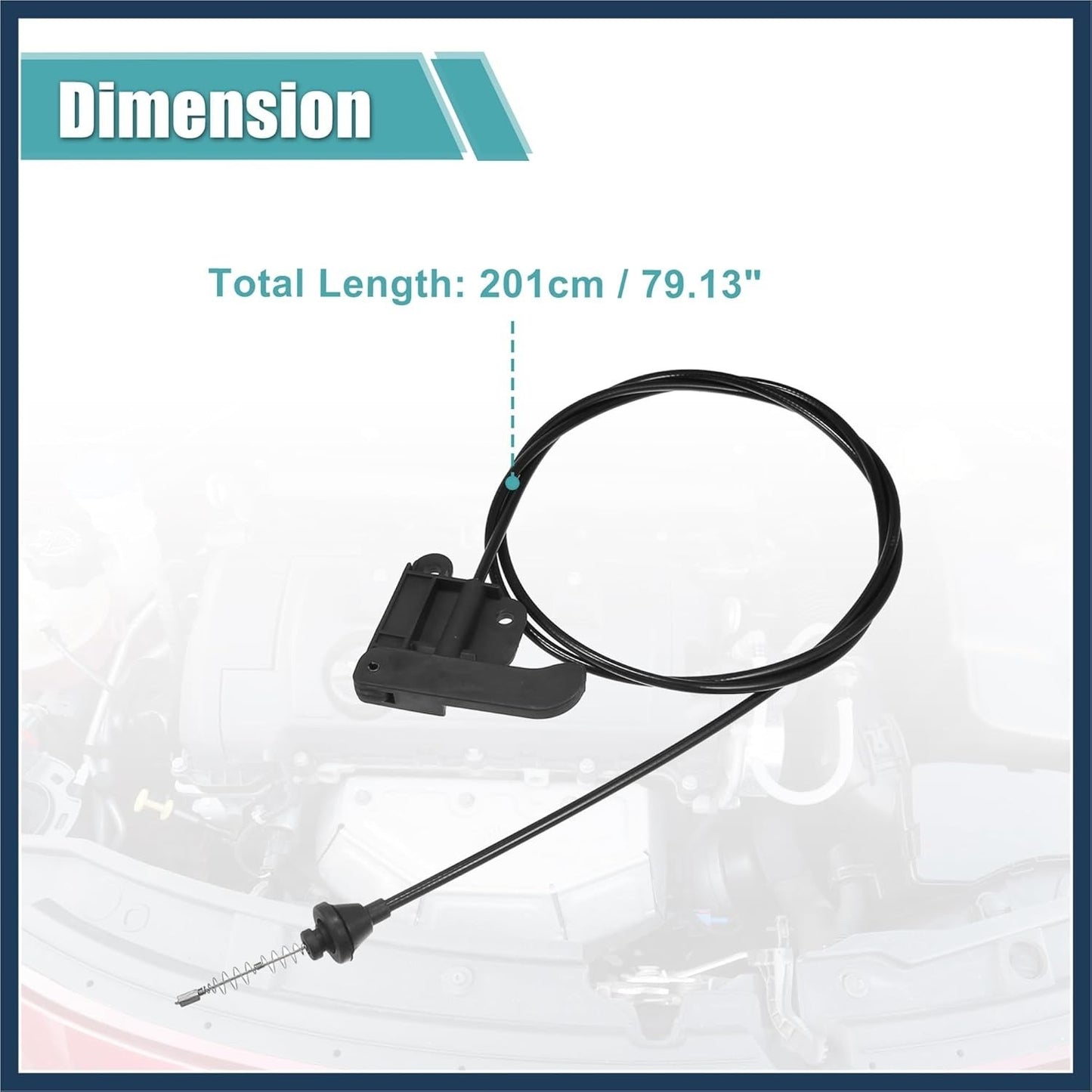 Hood Latch Release Pull Handle Cable Lever For 1995-2001 Chevy Blazer S10 Truck