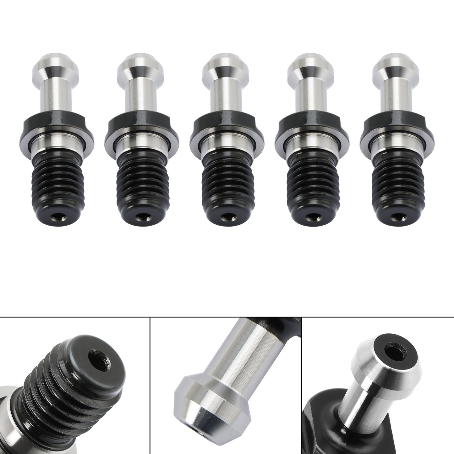5Pcs CAT40 45° Pull Stud Retention Knob Fits For Any Haas CAT40 CNC Silver