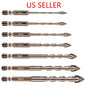 Tungsten Steel Drill Bit Set Triangle Four-blade 3mm-12mm for Tile Glass Marble
