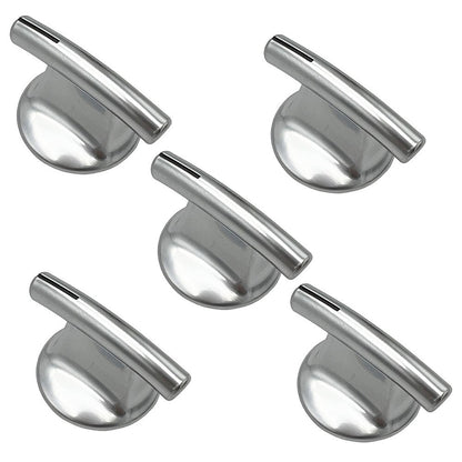 Solid Spare (5) Stove Burner Knob Replacement for Jenn Air 74007918 Chrome Oven Control Knob