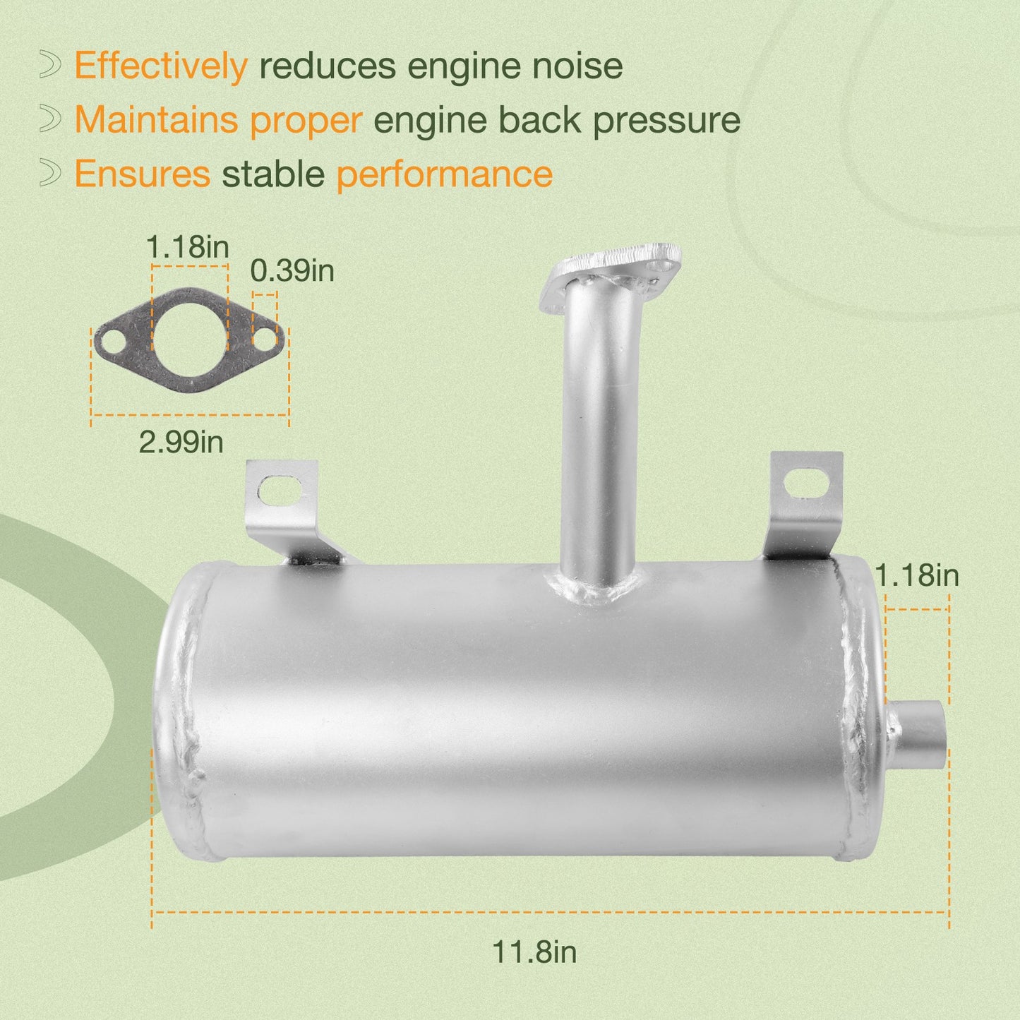 AM122848 Exhaust Muffler Silencer For John Deere LT133 Lawn Tractor Kohler 15HP