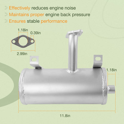 AM122848 Exhaust Muffler Silencer For John Deere LT133 Lawn Tractor Kohler 15HP