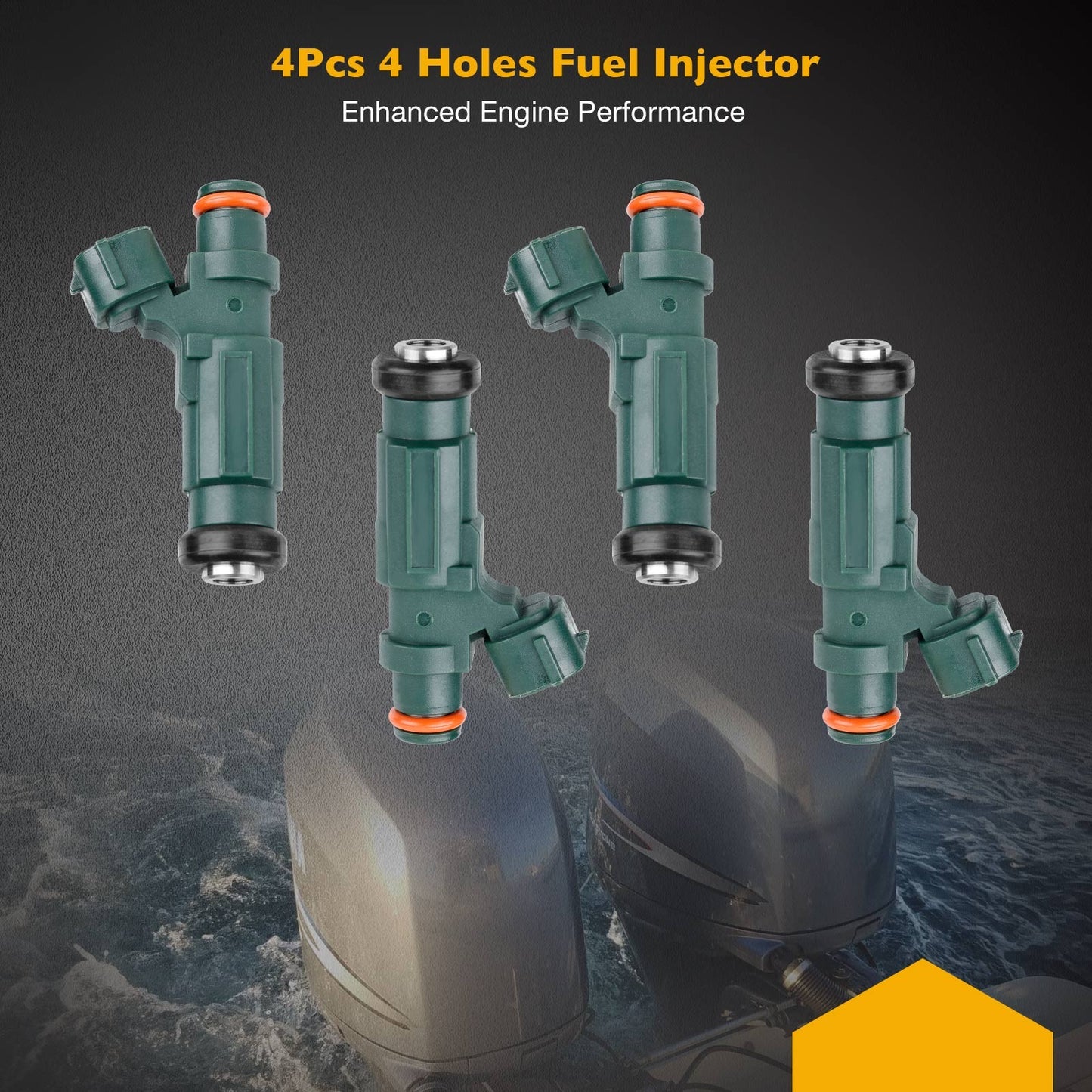 Set of 4 Fuel Injectors For Yamaha Outboard 150HP F150 LF150 63P-13761-01-00