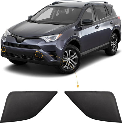2* for 2016-2018 Toyota RAV4 Front Bumper Tow Hook Eye Cover Cap Car Accessories