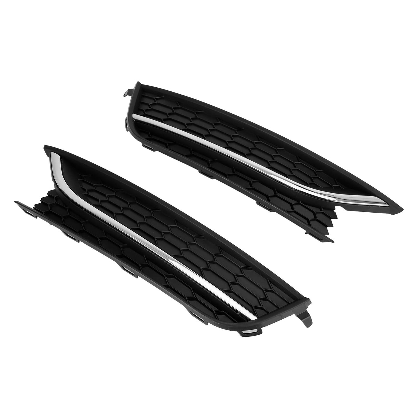 2PCS Front Driving Fog Light Cover For VW Passat 2012-2015 Black/Chrome