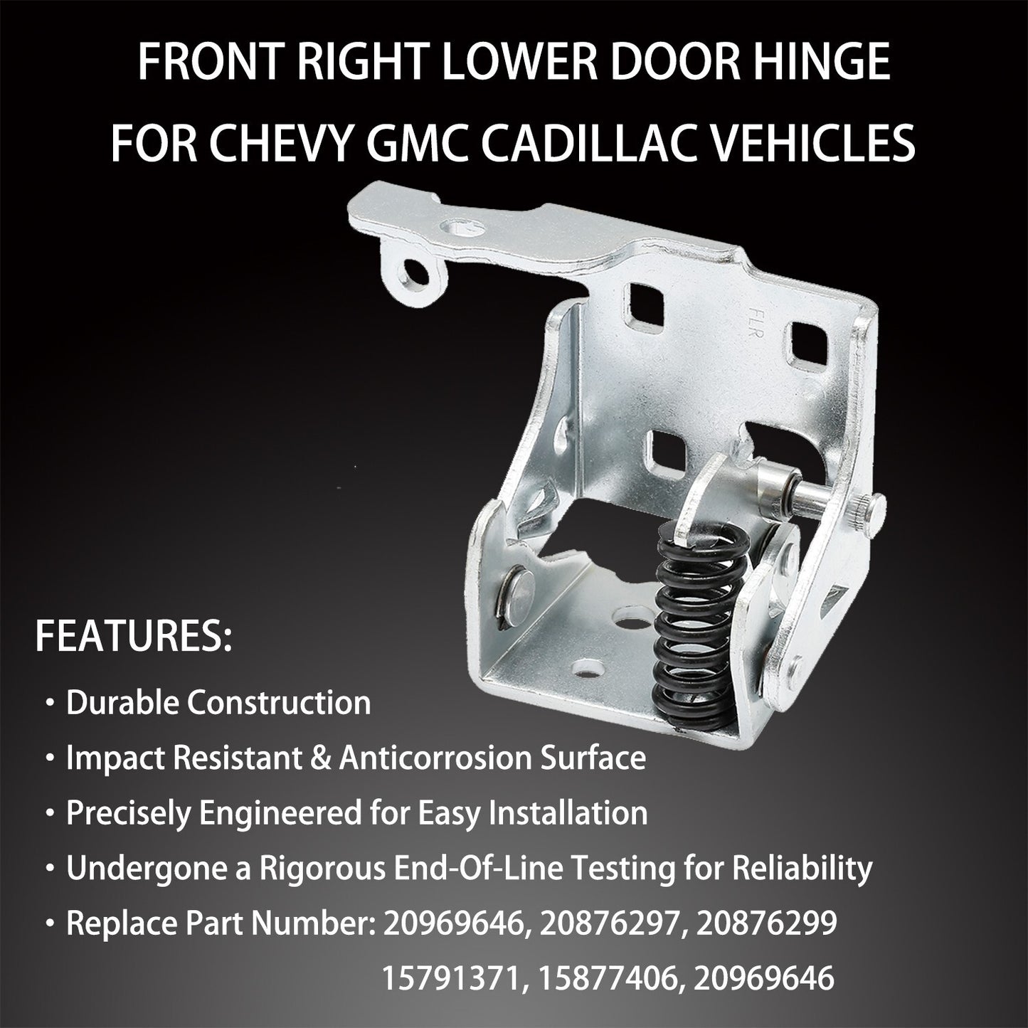 Lower Door Hinge Front Right Passenger Side for 07-14 Chevy Silverado GMC Sierra