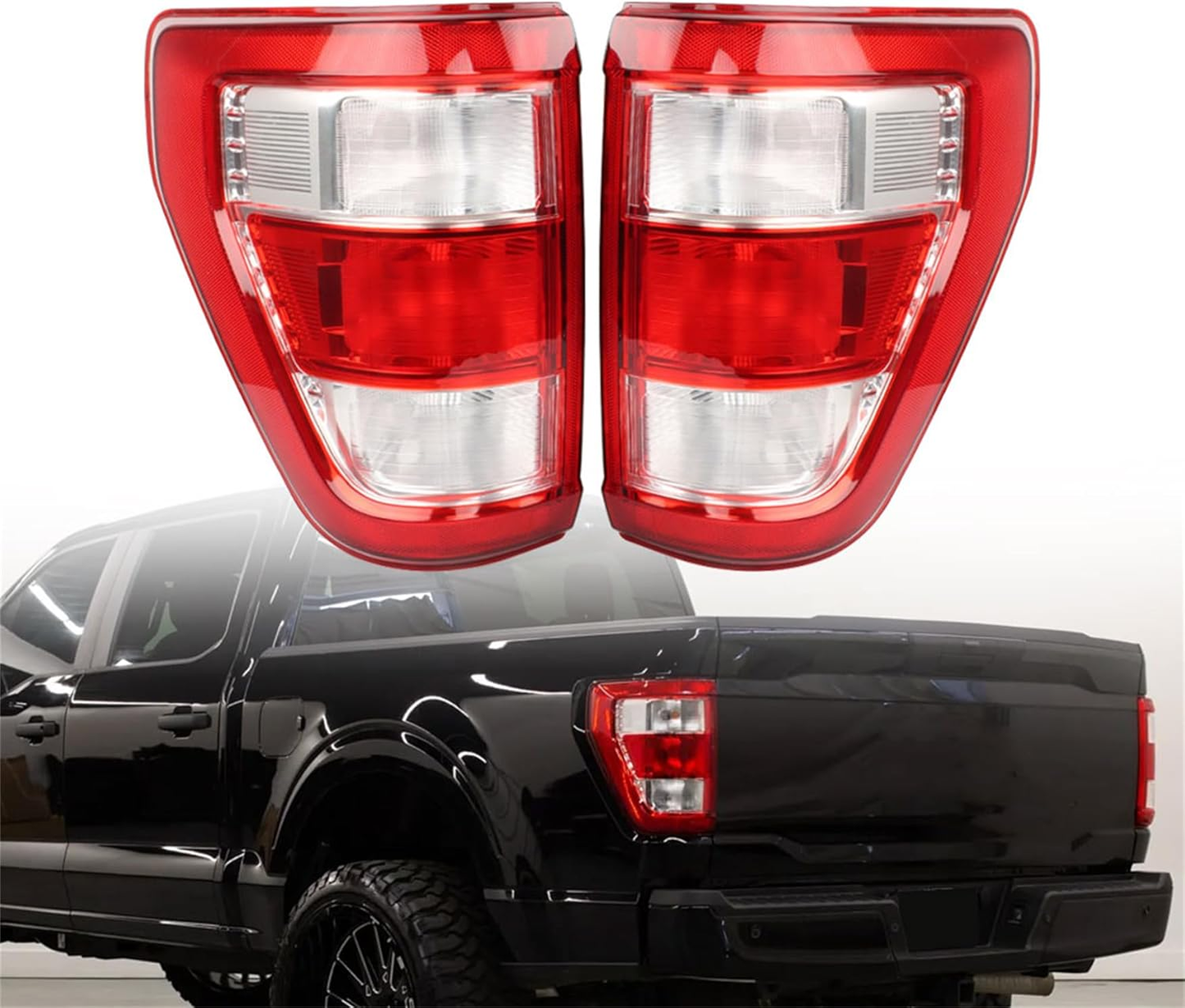 2PCS Tail Light Brake For Ford F150 XLT 2021-2023 (Halogen Upgrade Raptor Style)
