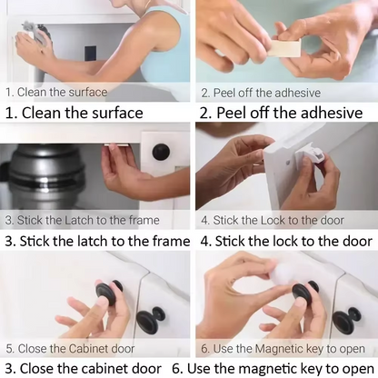 Baby Child Safety Magnetic Cabinet and Drawer Locks for Proofing Kitchen 12 Pack