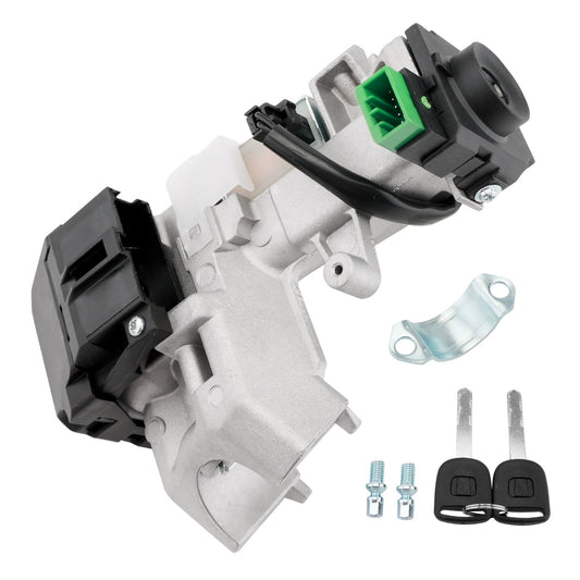 Solid Spare Ignition Switch Lock Cylinder & Keys w/ Chip For 01-05 Honda Civic 1.3L 1.7L L4