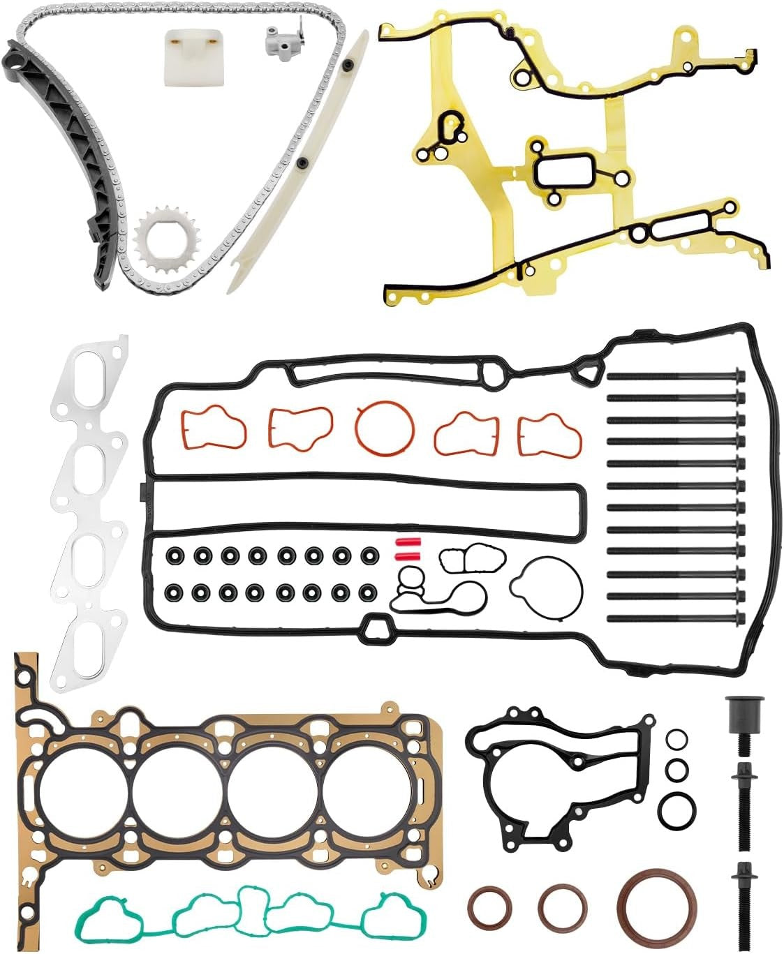 Timing Chain Kit w/ Head Gaskets For Chevy Cruze Limited Sonic Trax Buick Encore