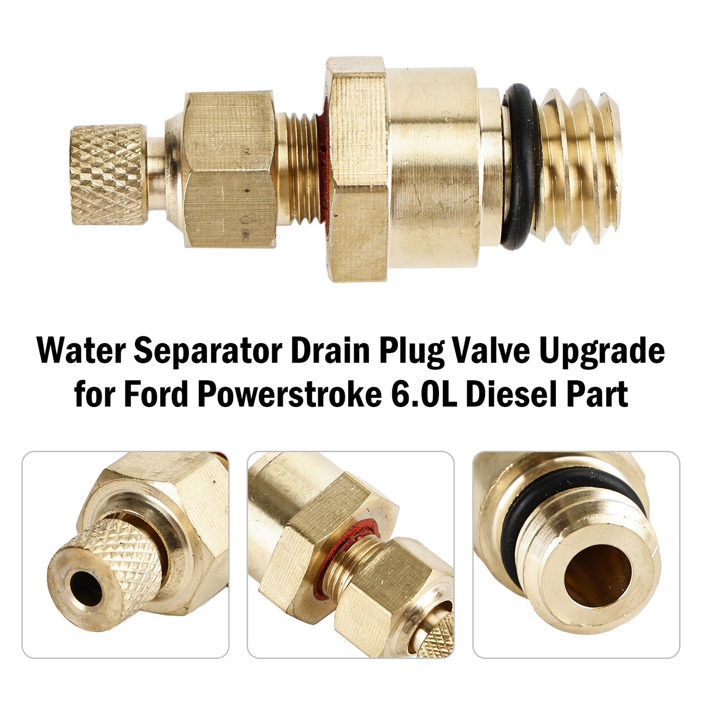 Water Separator Drain Plug Valve Upgrade for Ford Powerstroke 6.0L Diesel Part