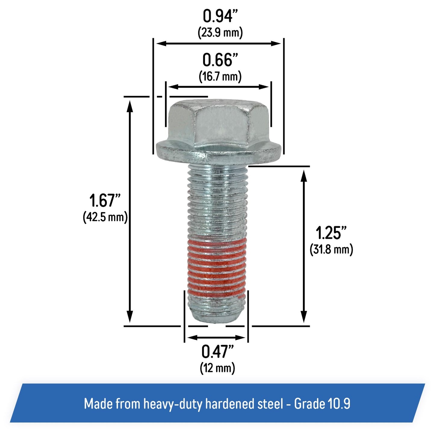 Brake Caliper Bracket Bolts for Select Honda, Acura, Nissan, Toyota Models 14981