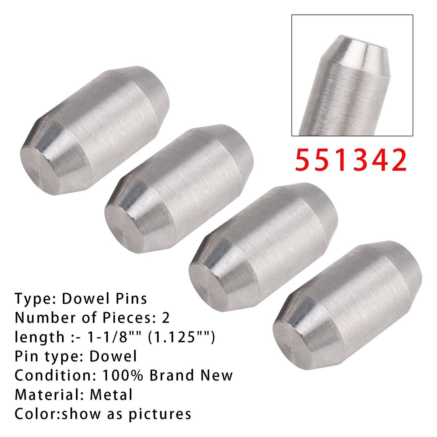 2 Pack Dowel Pins 551342 Engine to Transmission Replacement Steel Alignment Pins