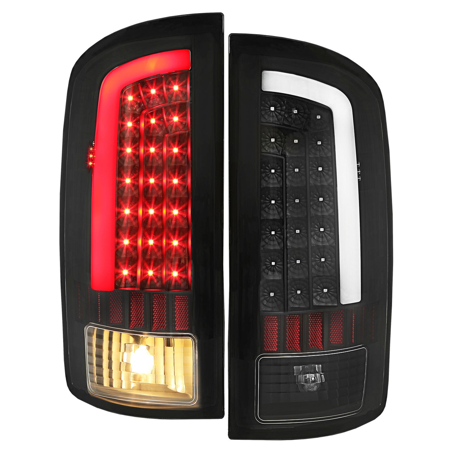 Solid Spare For 2002 2003-2006 Dodge Ram 1500 2500 3500 LED Tail Lights Brake Lamps Clear