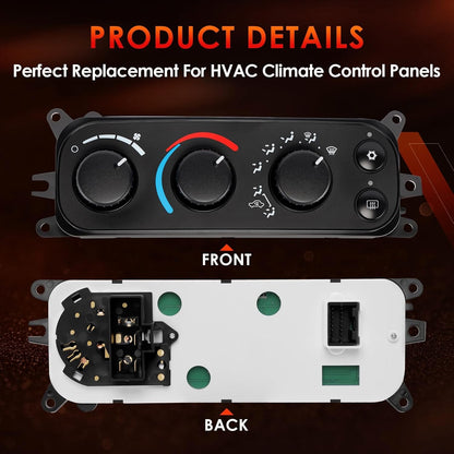 HVAC Control Module A/C Heater Climate Panel For 01-05 Dodge Ram 1500 2500 3500