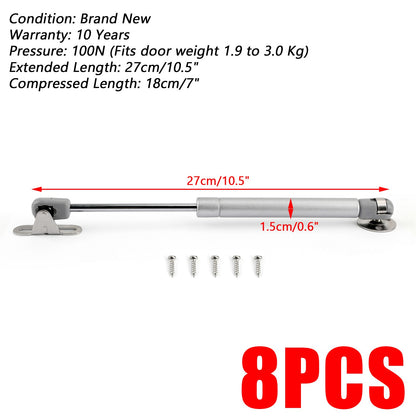 8 PACK Door Hinge Gas Spring Strut Prop Shock Lift Kitchen Cabinet Hydraulic