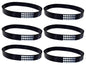 Solid Spare Belts for Eureka AS-2000 Series Upright Vacuum Long Life Belts 6-Pack