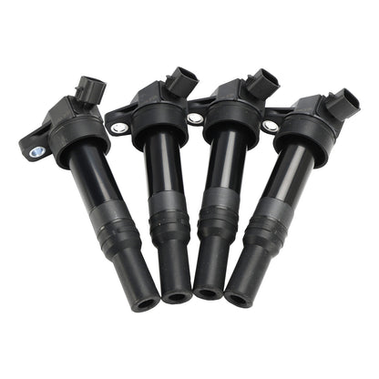 4x Ignition Coil +Spark Plug UF651 For Kia Soul Forte Hyundai Elantra