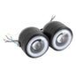 Black Twin Headlight Motorcycle Double Dual Lamp Street Fighter Universal