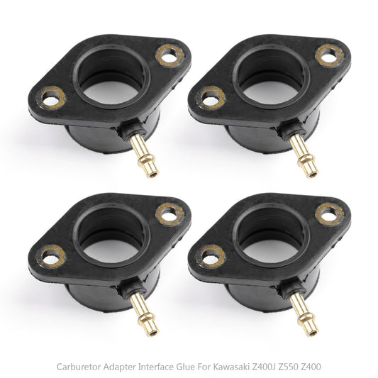 4x Carb Intake Manifold Boots For Kawasaki Z400J KZ500B KZ550 Ltd 16065-1014